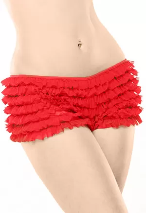 Red ruffle panties