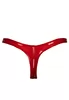 Red vinyl Crotchless thong Annabelle