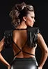 Roxanne wetlook shoulder pad harness