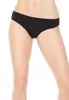 Seamless black microfiber thong