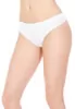 Seamless white microfiber thong