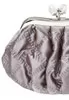 Silver quilted makeup bag 14cm 