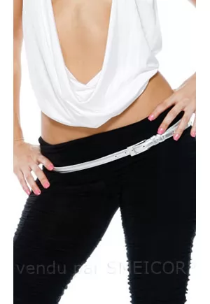 Thin silver belt for women