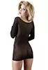 Transparent nylon mini dress with sleeves