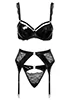 Vinyl lingerie bra 3p
