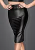 Wetlook pencil lace up skirt