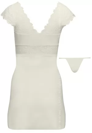 White lace chemise with small sleeves