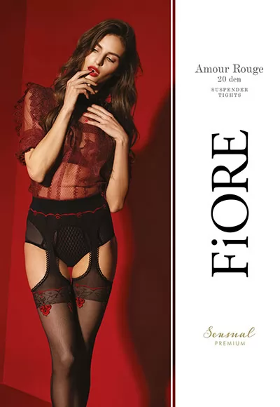 Amour Rouge strip panty Tights 20 Den