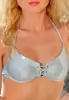 Bahamas lycra silver thong swimsuit 2 pieces