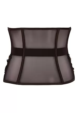 Black belted waist cincher