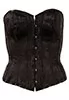 Black corset brocade pattern 4 garters