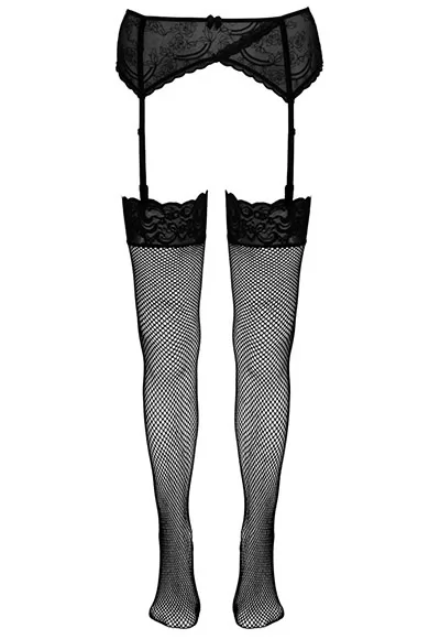 Black fishnet Stockings with lacing
