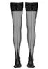 Black hold up stockings seam Cuban heel