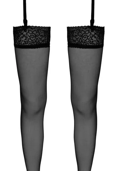 Black lace garter Stockings