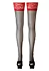 Black stockings with red garter
