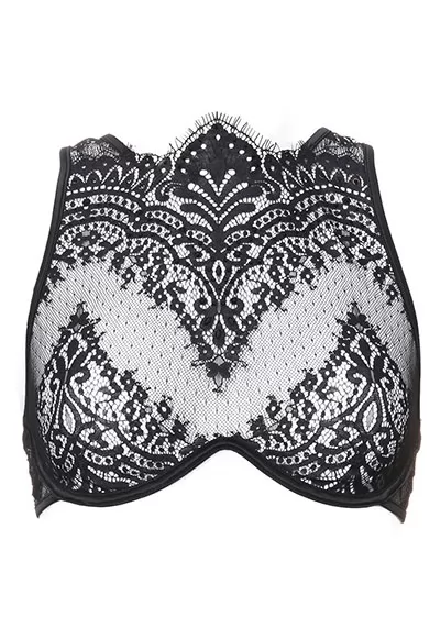 Black Swan black Neck balconette Bra