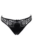 Black Swan black satin Thong