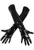 Black vinyl long gloves