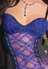 Blue lace mesh Chemise