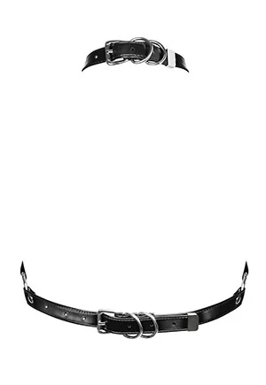 Bondage harness black bra