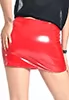 Demon red vinyl skirt