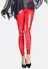 Vera Red vinyl leggings