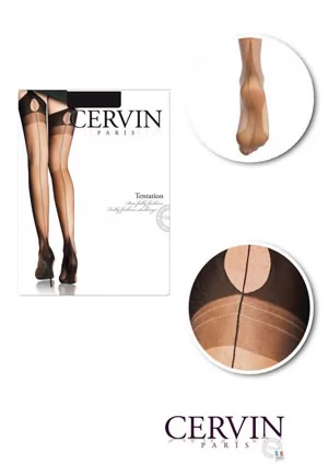 Handmade Dark brown 15D Tentation Stockings