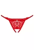 Chilisa red crotchless Thong