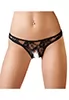 Crotchless Thong black lace