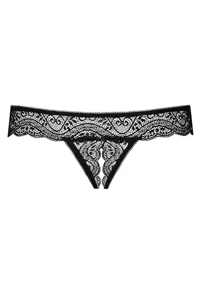 Crotchless thong Miamor Black