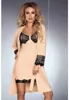 Elegant beige Robe and black lace