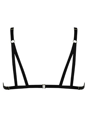 Elf Zhou Black Frame Bondage Open Bra