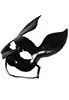 Elf Zhou Black Leather Bunny Mask