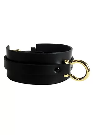 Elf Zhou Omega wrap choker Black Leather