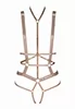 Ellen golden faux leather harness