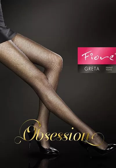 Greta black fishnet Tights