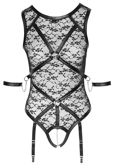 Harness Crotchless lace Bodysuit