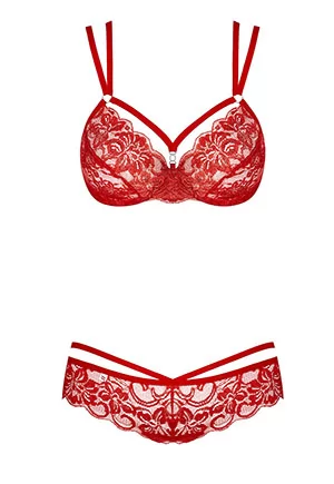 Lace Bra set 2 pcs Red 860