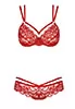 Lace Bra set 2 pcs Red 860