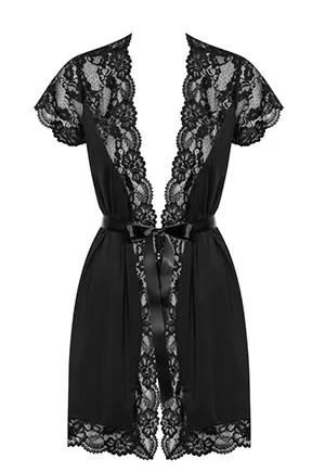 Lace Robe Black 810