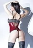 Lace up soft matte merlot wetlook waist cincher