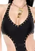 Luxury black swimsuit monokini Dubai