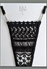 Luxury Agatha black thong