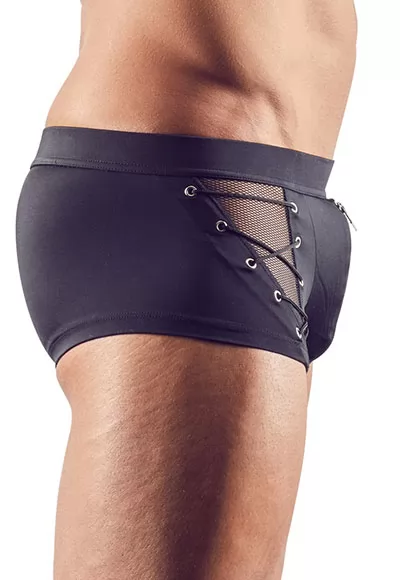 Mens brief fishnet and lace up