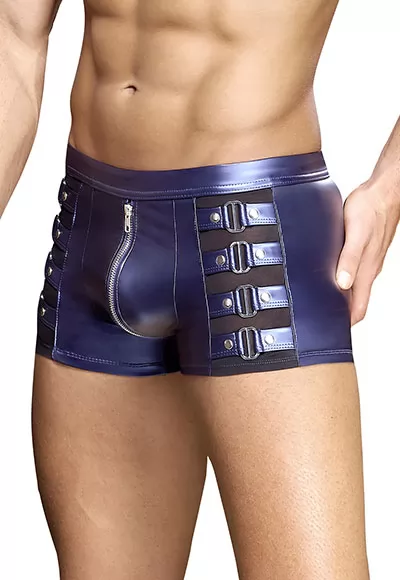 Metallic blue boxer shorts for men