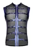 Metallic blue sleeveless tee shirt