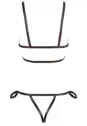 Minimalist bondage strap kinky lingerie 2 pieces