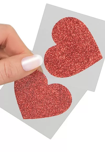 Nippies shiny red heart stickers