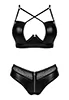 Norides false leather Bra and Panties