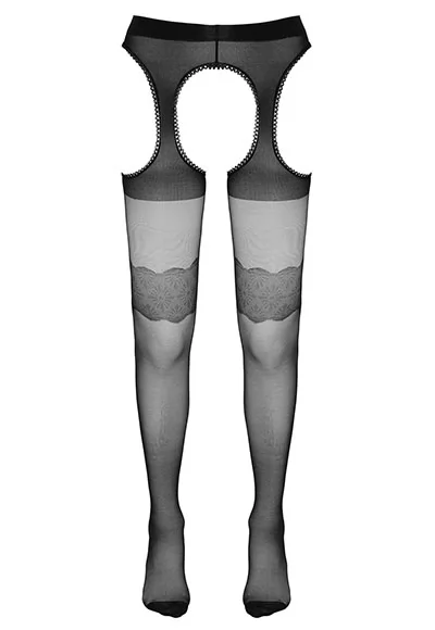 Seductive tights fake garter belt and garter